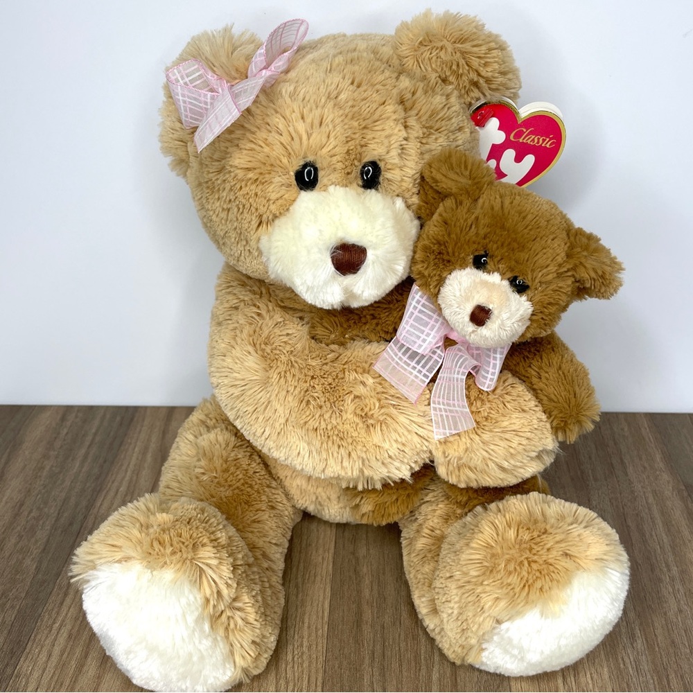 Ty Classic CRADLES Teddy Bear Plush W/Cub